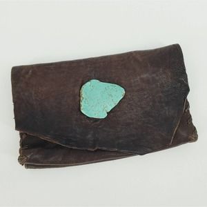 Anat Marin Turquoise Embellished Leather Wallet